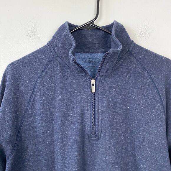 L.L. Bean 1/4 Zip Pullover Men's Medium Blue Slightly Fitted Style 507471 Size M - Picture 2 of 9
